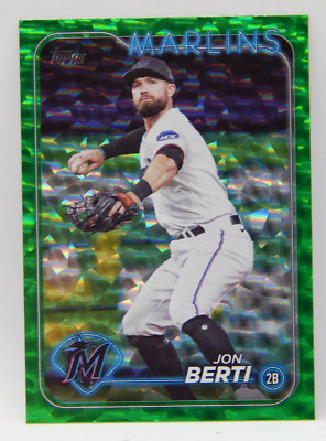 2024 Topps Series 2 Baseball Green Crackle Foil /499 Miami Marlins - JON BERTI