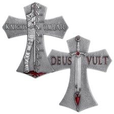 Moneta sfida armatura di Dio cavalieri scudo templare croce crociata distintivo pattee