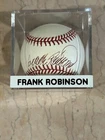 Frank Robinson SIGNED In Person Rawlings William Selig Baseball HOF w Ball Cube