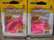 2 Packs Berkley 3" Floating Trout Worms Soft Fishing Bait - Bubblegum Garlic