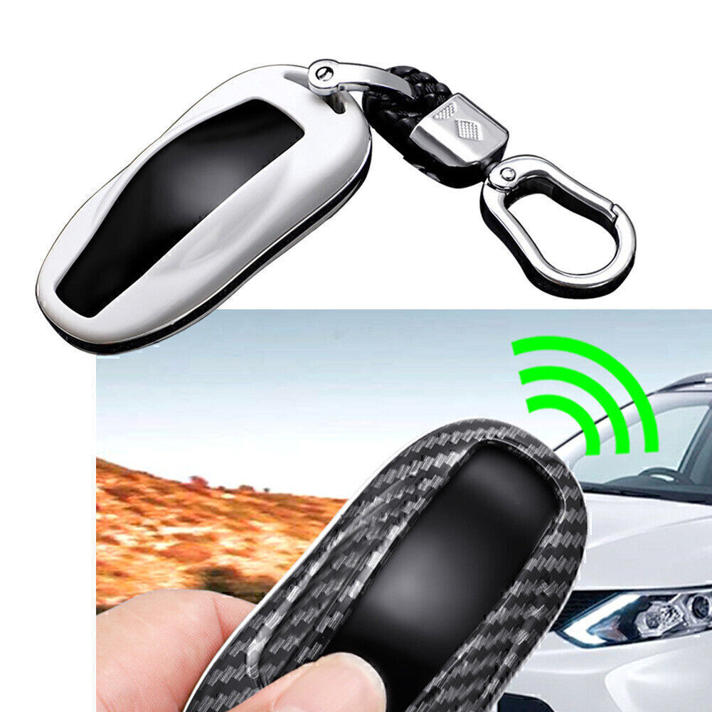 White ABS Car Smart Key Fob Case Cover Accessories For Tesla Model 3 Model S