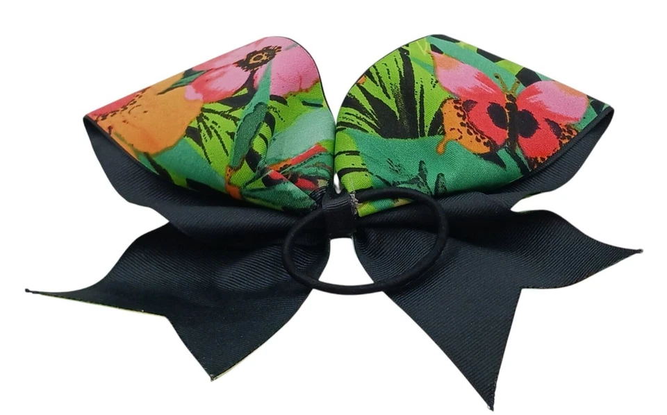 Victoria's Secret Rosa Elástico Cola de Caballo Lazo Tropical Floral Accesorios Foto 3 de 4