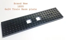 New LEGO Train Base Plate Chassis 6 x 24 Studs 2 Square Cutouts 3 Round Holes