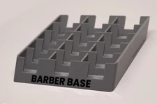 Barber Base - GRAY (HUGE 15 slot Clipper Blade Organizer with EZ Access)