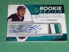 2008-09 SP Authentic RYAN GETZLAF 3CLR Patch 98/100 