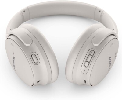 Bose QuietComfort 45 Noise Cancelling Over-Ear Bluetooth Headphones -White  Smoke UK