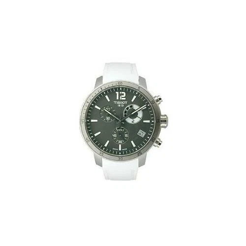 Tissot Chronograph Black Dial SS Silicone Quartz Men s Watch T0954491706700