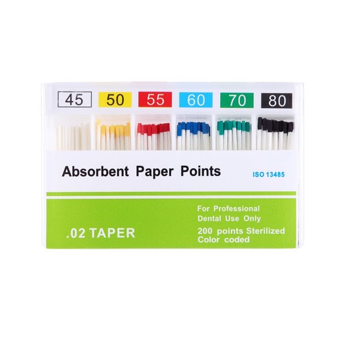 AZDENT Dental Absorbent Paper Points Taper 02 04 06 Endodontics Root Canal Clean - Picture 22 of 58