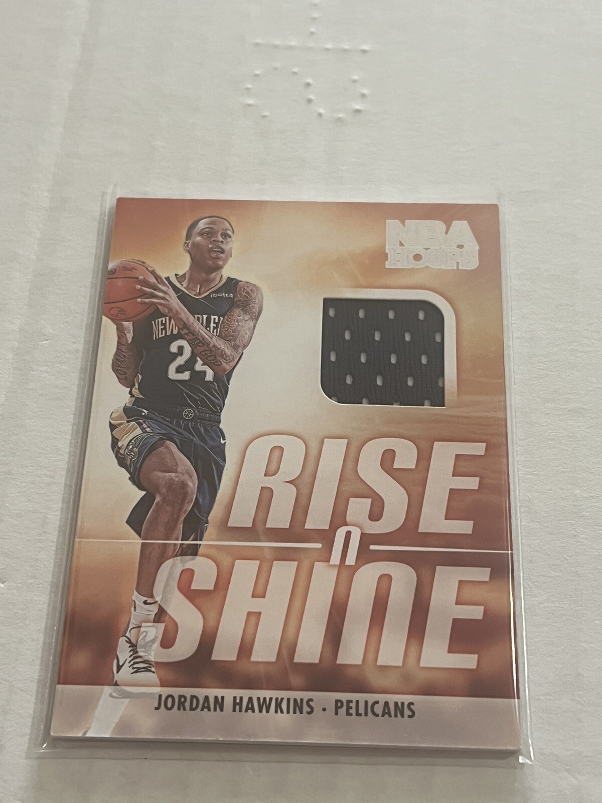 202324 NBA Hoops Jordan Hawkins RC Rookie Rise N Shine Relic Pelicans