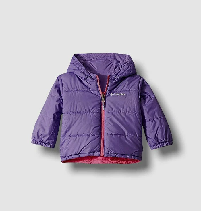 $399 Columbia Baby Boys Pink Hooded Waterproof Reversible Jacket Pants Set 6-12M - Image 2 of 3