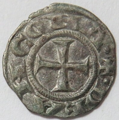 1250 AD SILVER ITALY ANCONA MEDIEVAL HOLY ROMAN EMPIRE DENARI 