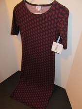 Lularoe Julia Dress XXS Red Black Sexy Fitted New NWT Work Casual Flirty Club