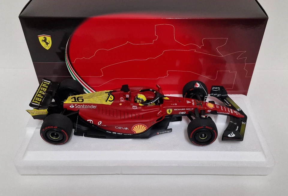 MODELLINO SCALA 1:18 AUTO F1 BBR FORMULA 1 FERRARI F1-75 LECLERC GP MONZA 2022 - Immagine 4 di 4