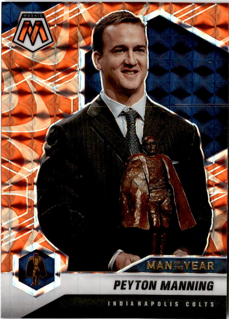 2021 Panini Mosaic #263 Peyton Manning Prizm Reactive Orange Indianapolis Colts