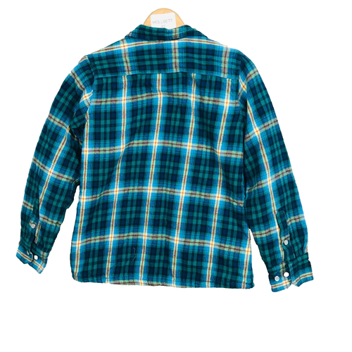Natural Reflections chemise femme Taille M verte Plaid Flannel USA womens shirt - Imagen 7 de 7