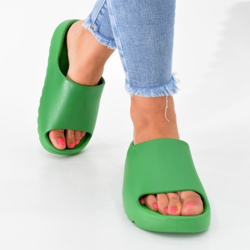 Scarpe donna sandali décolleté ciabatte verdi sandali estivi scarpe da sera - Foto 4 di 6