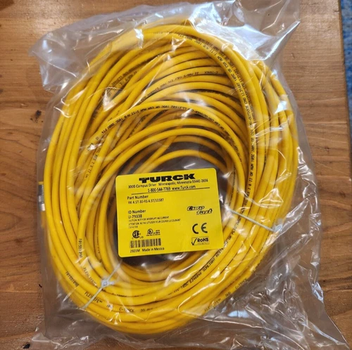 Turck RK 4.5T-30-RS 4.5T/S1587 30 Meter QD Cable M12 Cordset ID U-79338 EuroFast