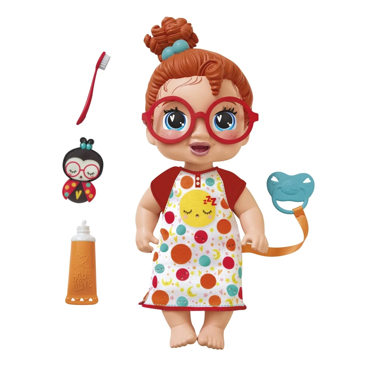 Lil Dreamer Dottie Doodle Red Hair Baby Doll Sleepover Toy f