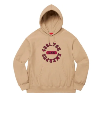 Supreme Reverse Hooded Sweatshirt Dark Tan Hoodie Sz 2XL SS23