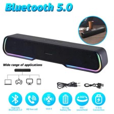Bluetooth 5.0 Wireless TV Speaker Soundbar 3D Sound Bar Home Theater Subwoofer