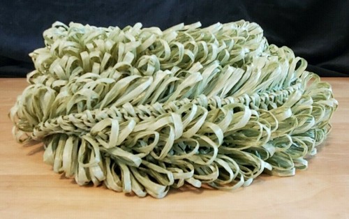 Vintage Straw Hat Light Green - Picture 2 of 3