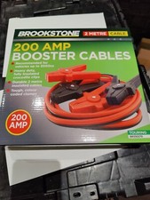 Brookstone Heavy Duty 200AMP Booster Cables/Jump Leads Battery Start for Car/Van