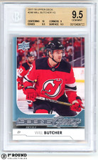 Will Butcher RC BGS 9.5: 2017-18 Upper Deck YG Rookie Card #248 POP 16