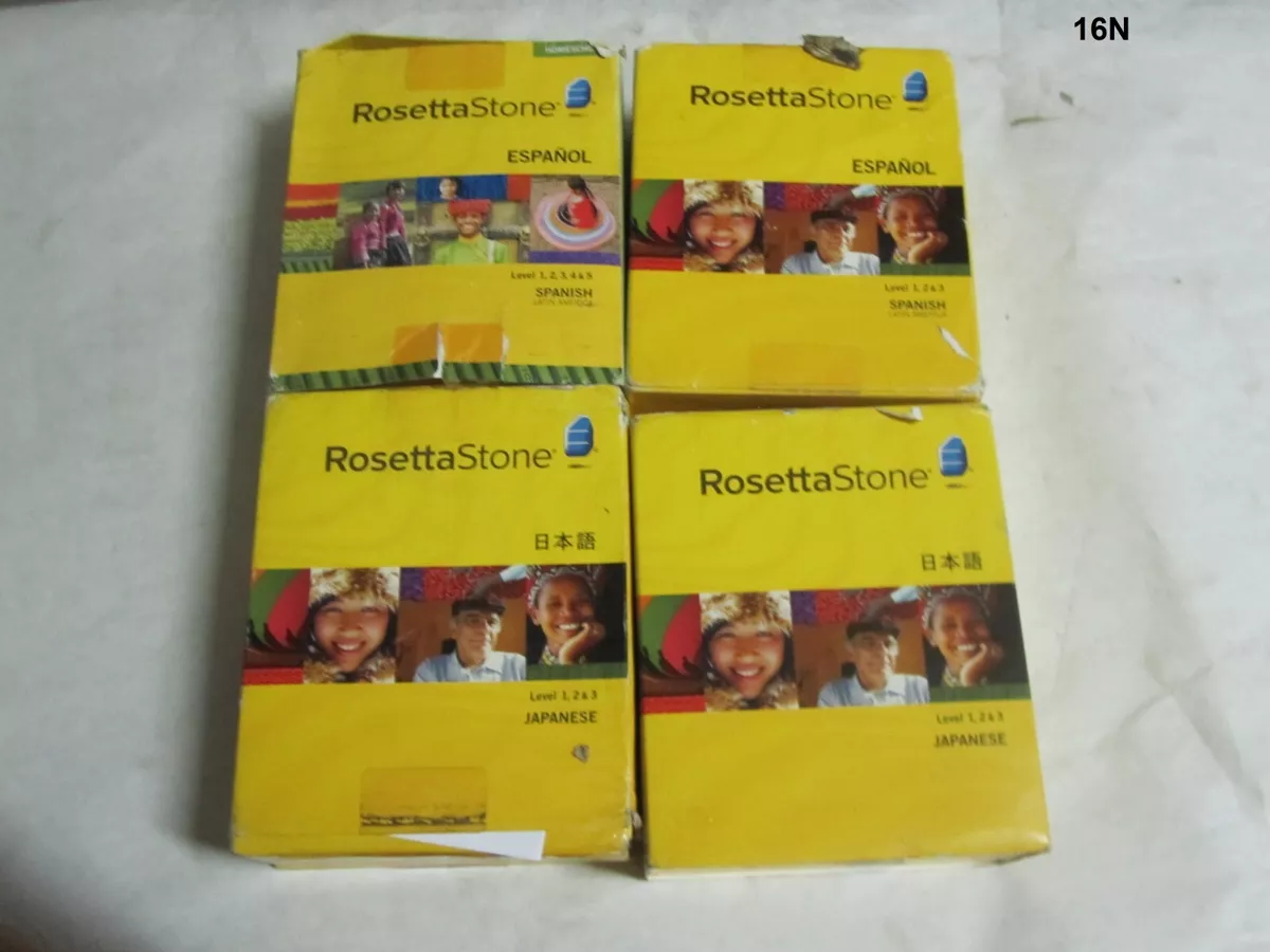 4 QTY Rosetta Stone Spanish Latin America Level 1 2 3 & 12345 + (2)  Japanese 123