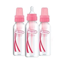 Dr. Brown's Baby Bottles Natural Flow Anti-Colic -Pink - 8oz - 3pk Special Editi