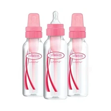 Dr. Brown's Baby Bottles Natural Flow Anti-Colic -Pink - 8oz - 3pk Special Editi