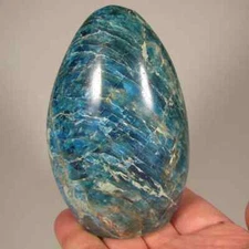 4.1" Blue APATITE Polished Crystal Freeform Standup - Madagascar - 1.2 lbs.