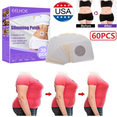 60PCS Slim Patch Weight Loss Slimming Diets Pads Detox Burn Fat Adhesive Beauty