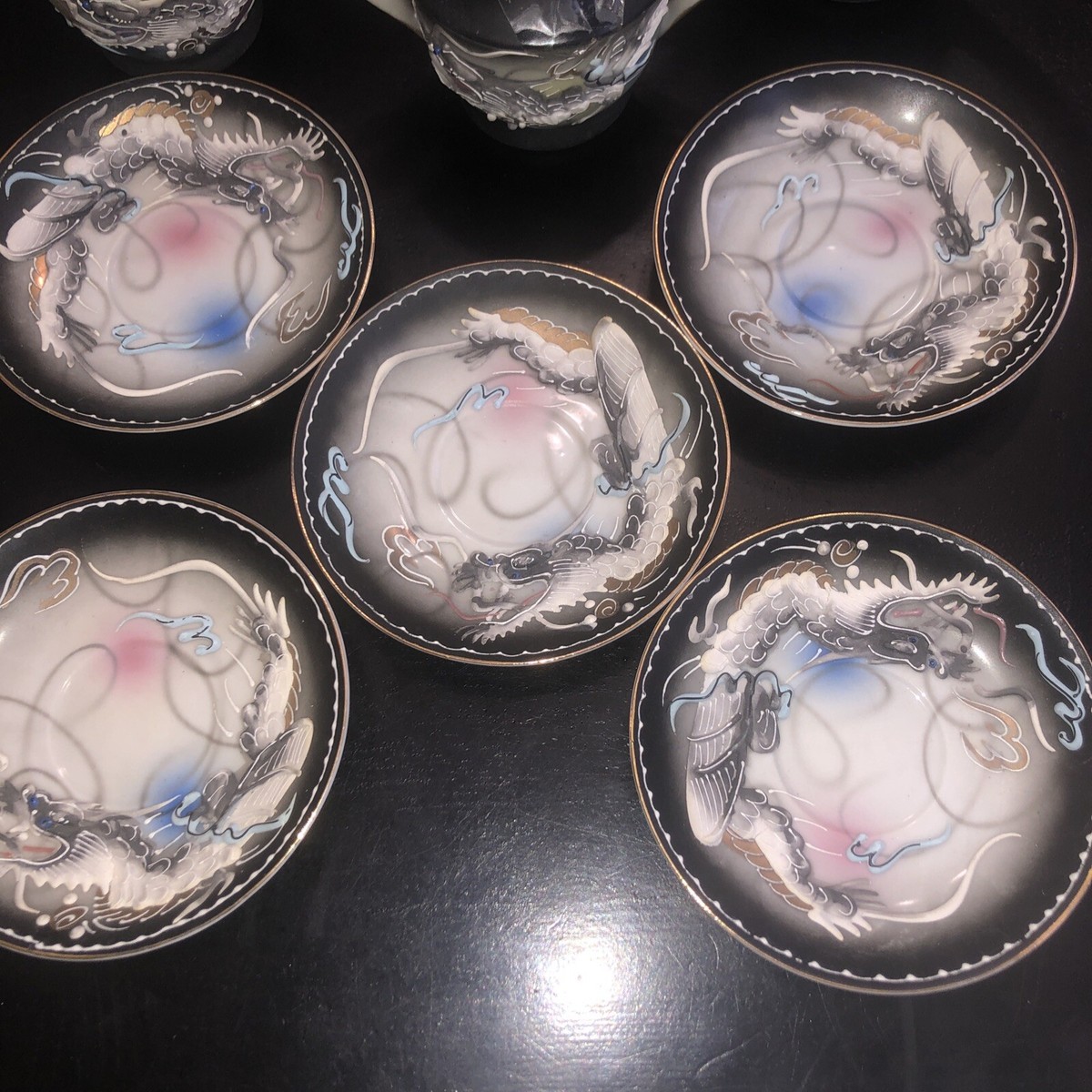 【Watson & Gillott】透かしのティーサービス 5点　トレー Watson & Gillott】透かしのティーサービス 5点 トレー 工芸品