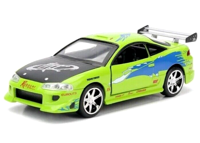 1995 Green Mitsubishi Eclipse Fast & Furious Brian's Car Jada 1:32