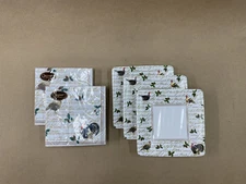 Lot of Caspari Paper Plates & Napkins for Thanksgiving: Founder's TG