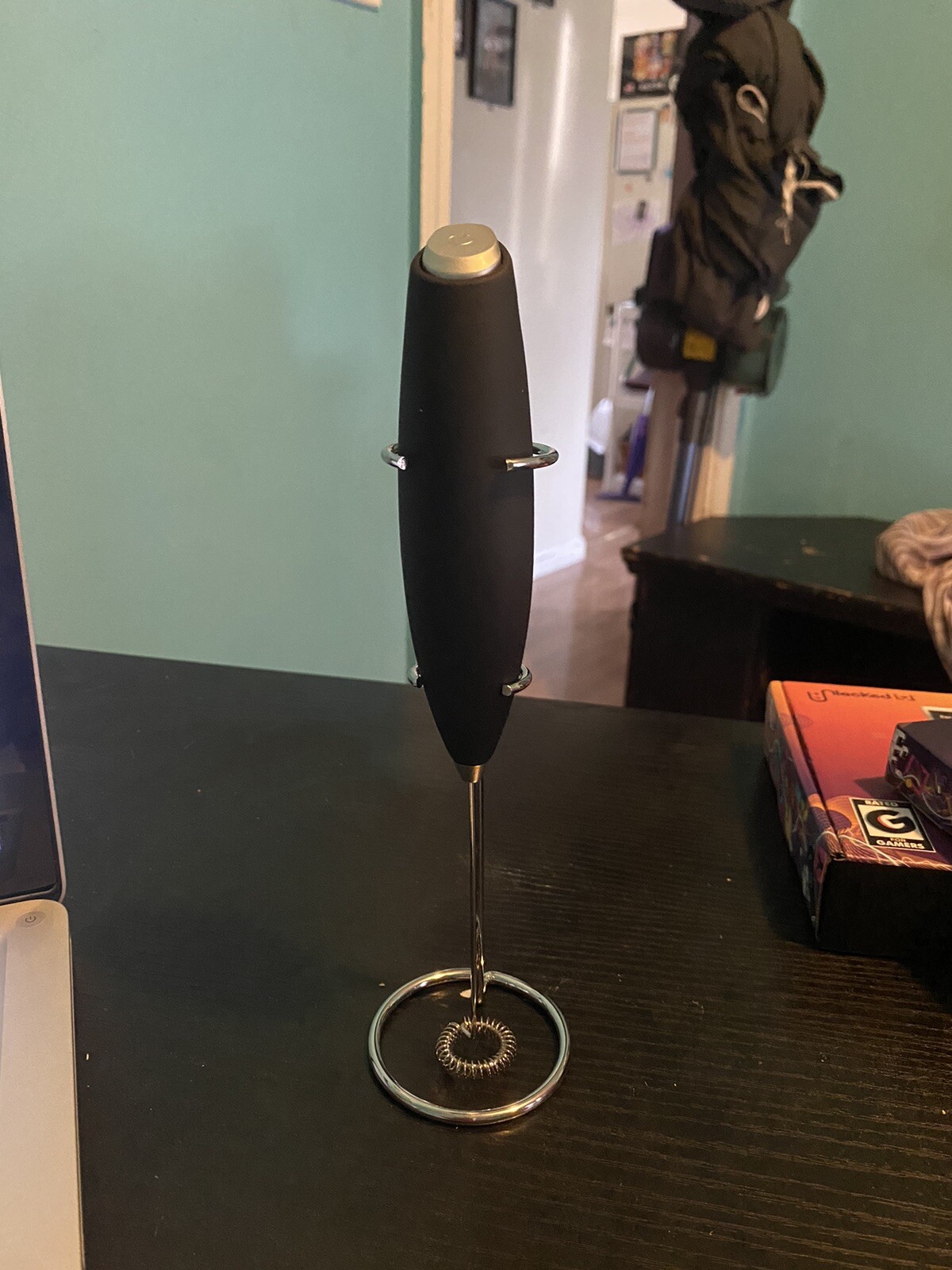 milk frother handheld battery operated electric New In Box-image