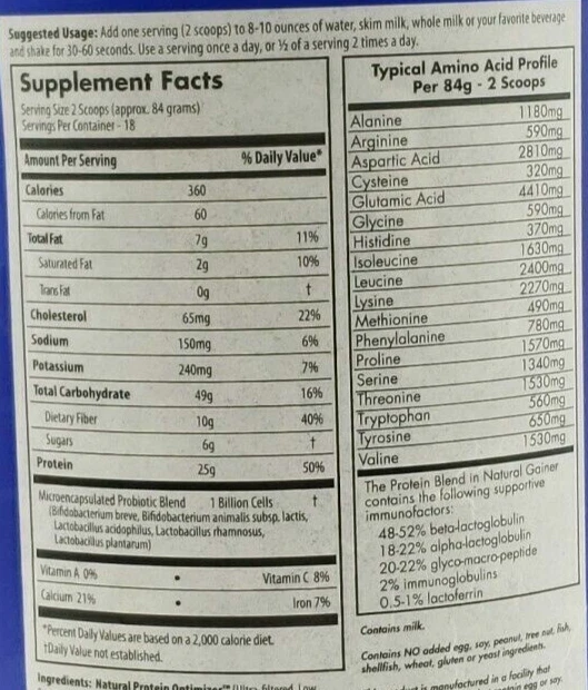 MRM All Natural Gainer Rich Vanilla - 3,3 lb - Imagem 2 de 2