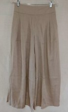 Womans Wide Leg Trousers Dress Pants Size Small High Waist Pleated Beige NWT