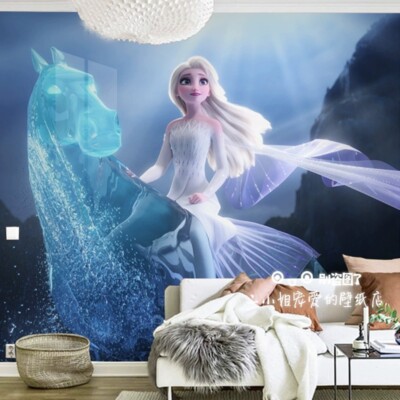 Neu Mädchen 3D Anna Elsa Prinzessin Tapeten Kindertapete Schlafzimmer Wandtapete
