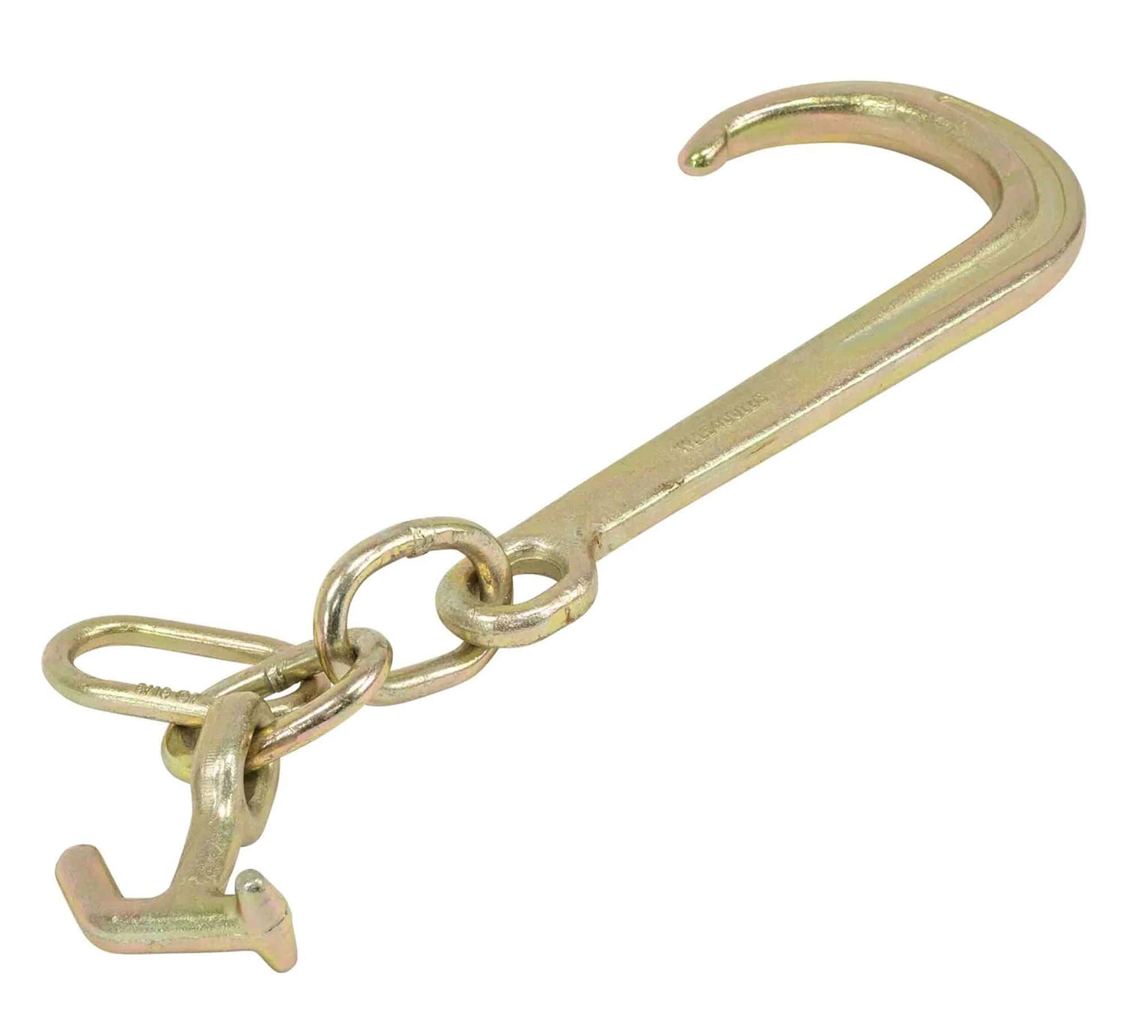 (4 Pack) 15" G70 J Hook w/ T-J Hooks and Enlarged Link, 5,400 lbs WLL, G70