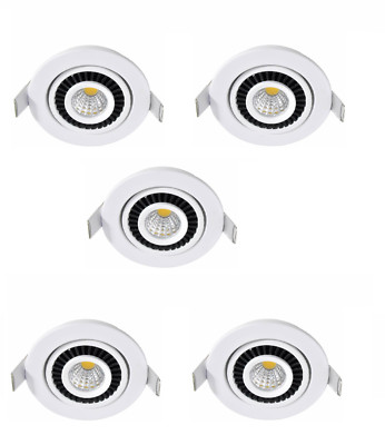 Eco Light 3W LED Leuchtmittel Einbau Spot Leuchte Einbaustrahler [5ER PACK]