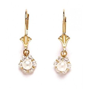 Solid 14k gold dangle earrings