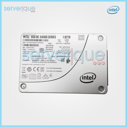 SSD Interno Intel S4500 480GB SATA 2.5'' – Usato Cancellato (Killdisk)