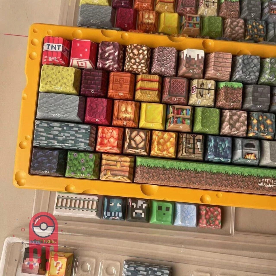 Minecraft 3D Block Pixel Mechanical Keyboard Cap 120 + PCS - Image 2 of 4