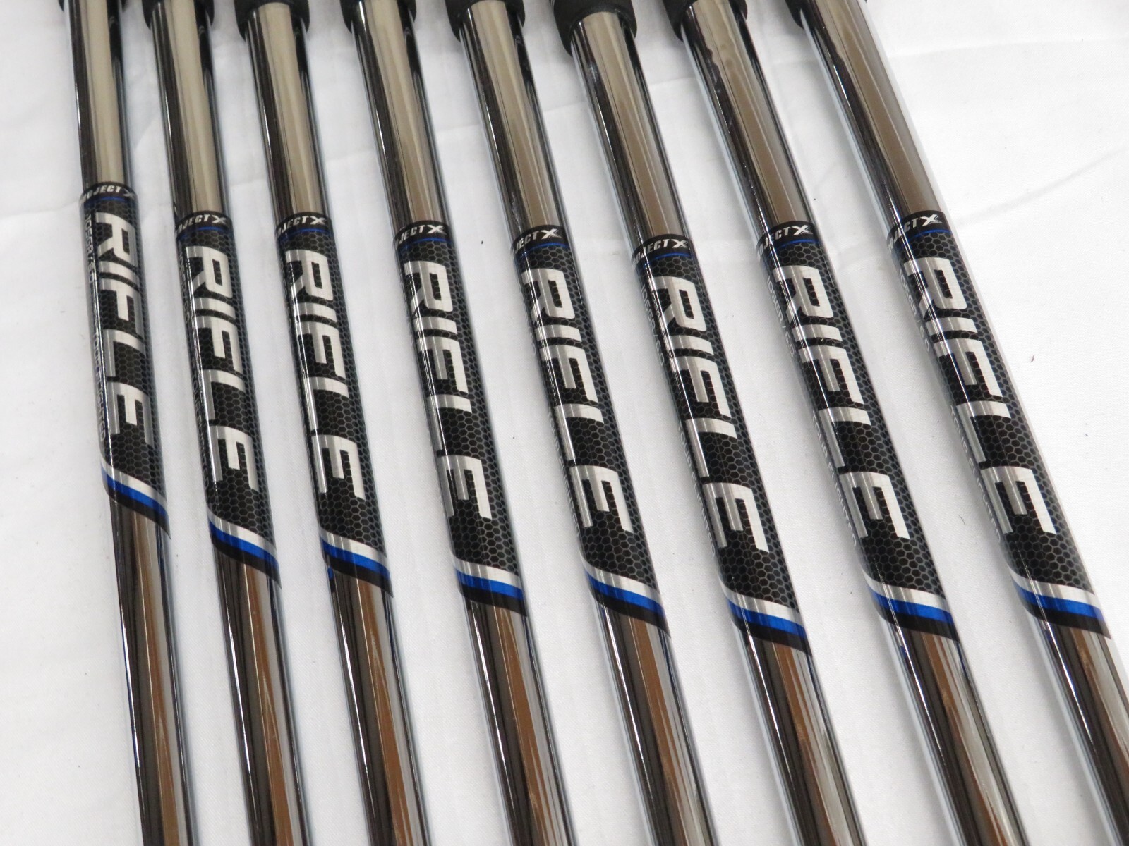 Used LH Callaway Rogue ST Pro Iron Set 4AW Rifle 6.0 Stiff Flex Steel