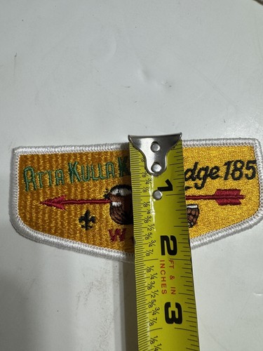 BoyScout OA Vigil Flap Lodge 185 Atta Kulla Kulla White Border - Picture 11 of 13