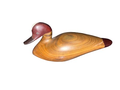 A BEAUTIFUL HANDCARVED WOODEN DUCK BY THE WICHI SALTA ARGENTINA - VINTAGE
