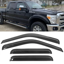 For 1999-2016 Ford F250 Crew Cab Window Visors Vent Sun Rain Guards Deflector