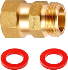 1PCS Brass 360° Swivel Garden Hose Connector 3/4" GHT Female x 3/4" GHT Male