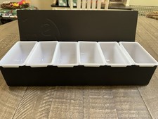 Makers Mark Bar Caddy Black with 6 White Comp...